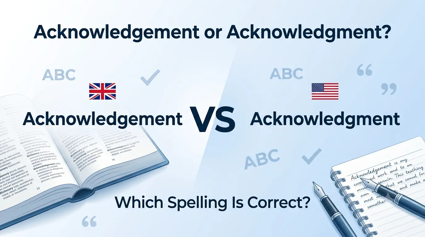 Acknowledgement or Acknowledgment