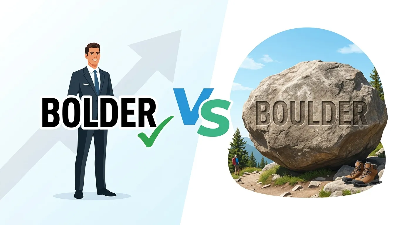 Bolder or Boulder
