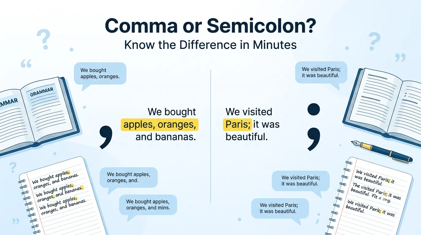 Comma or semicolon