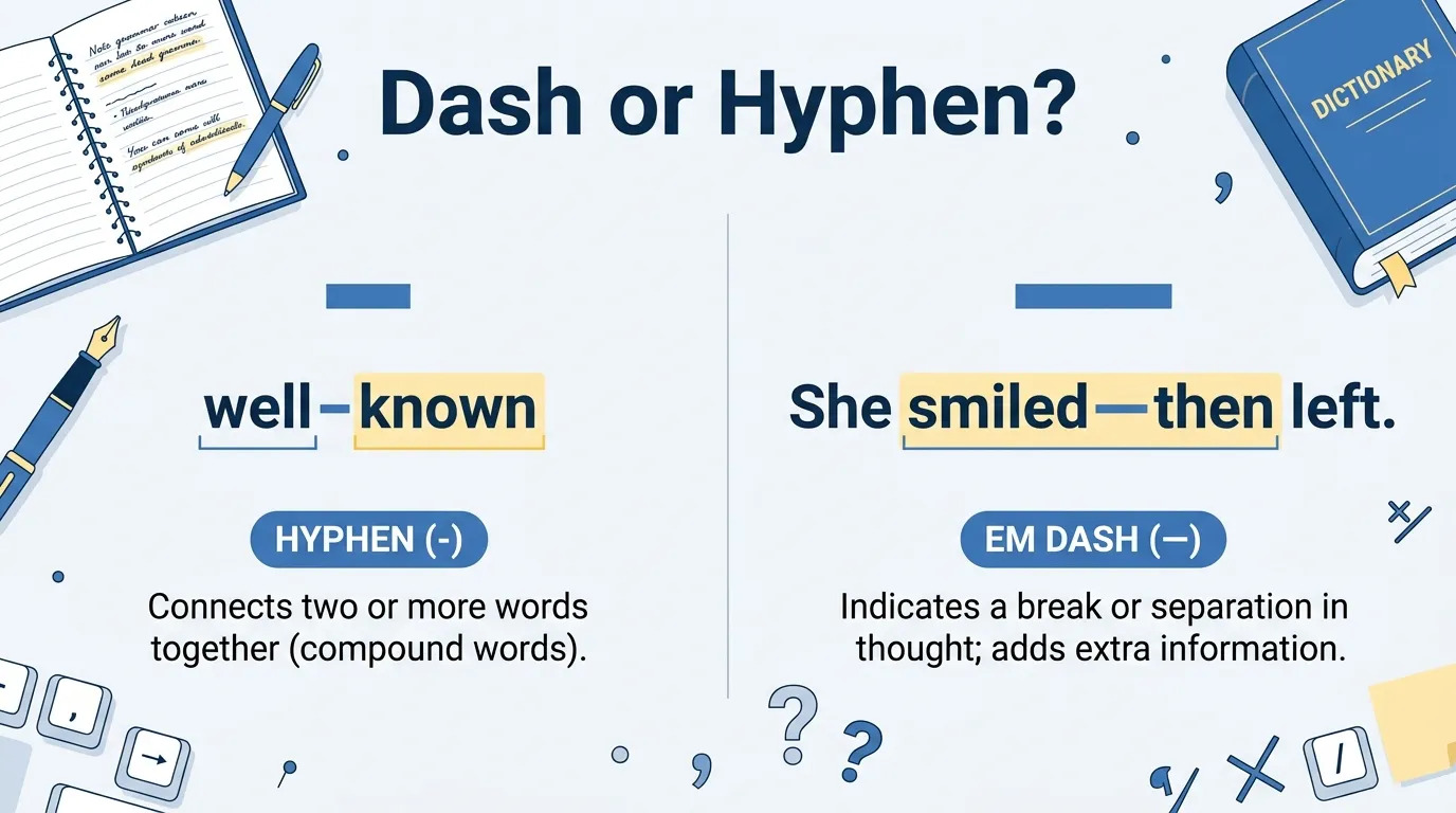 Dash or hyphen