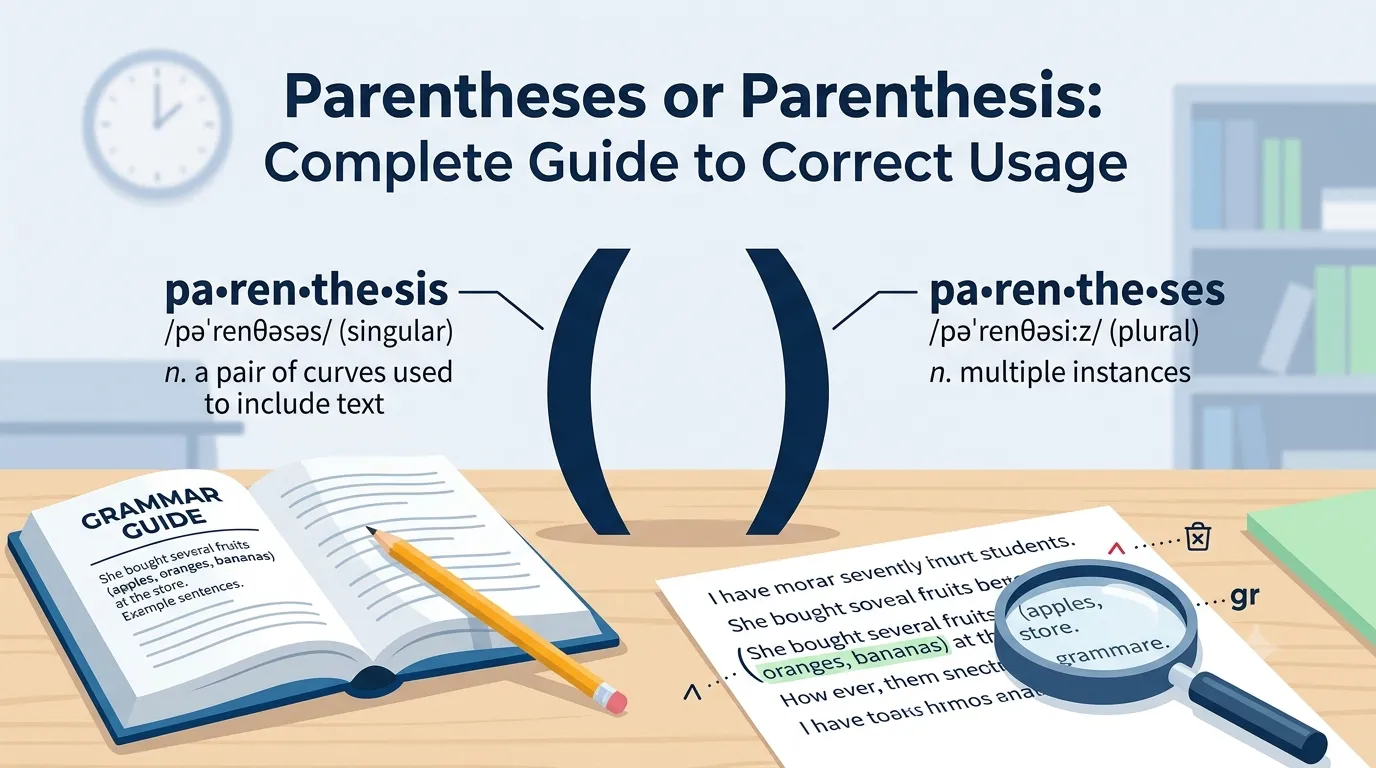 Parentheses or parenthesis