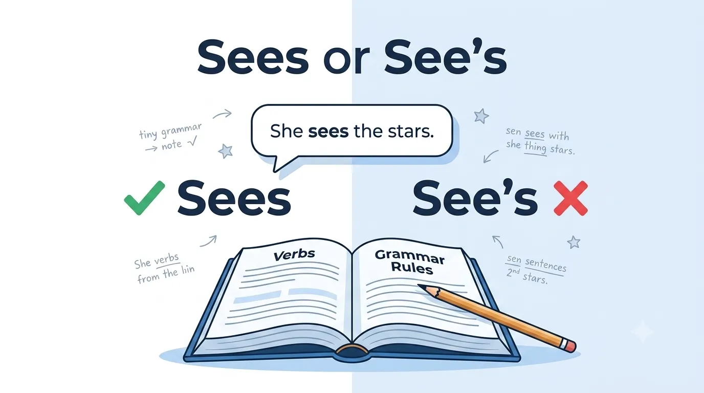 sees or see's