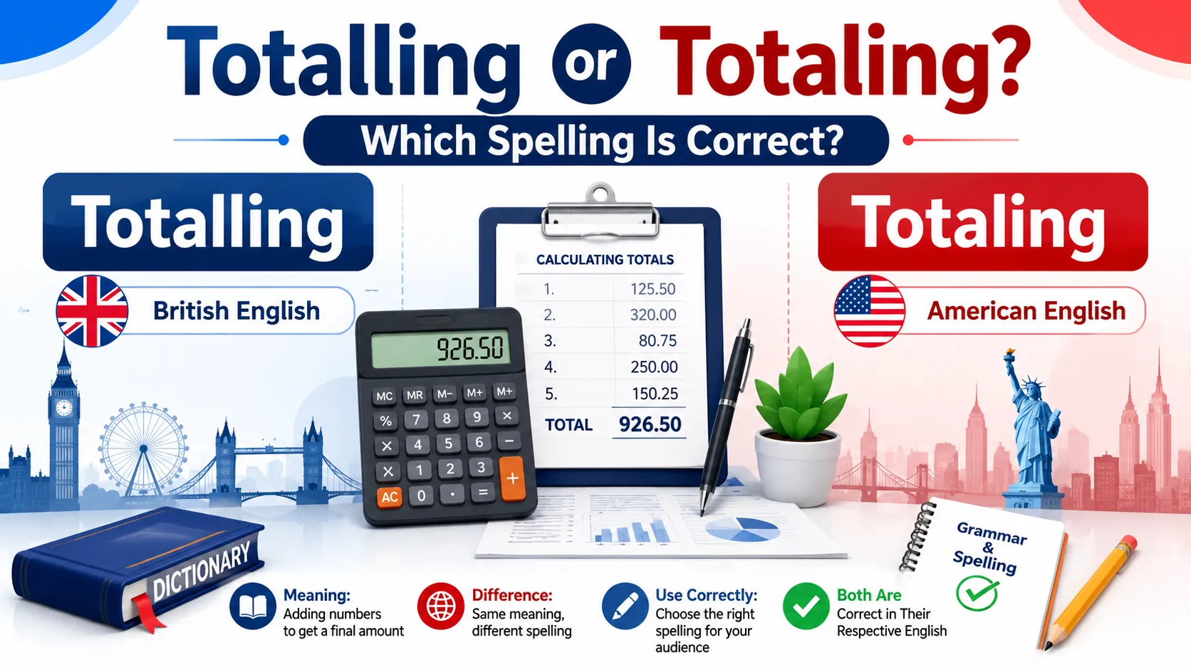 totalling or totaling