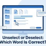 unselect or deselect