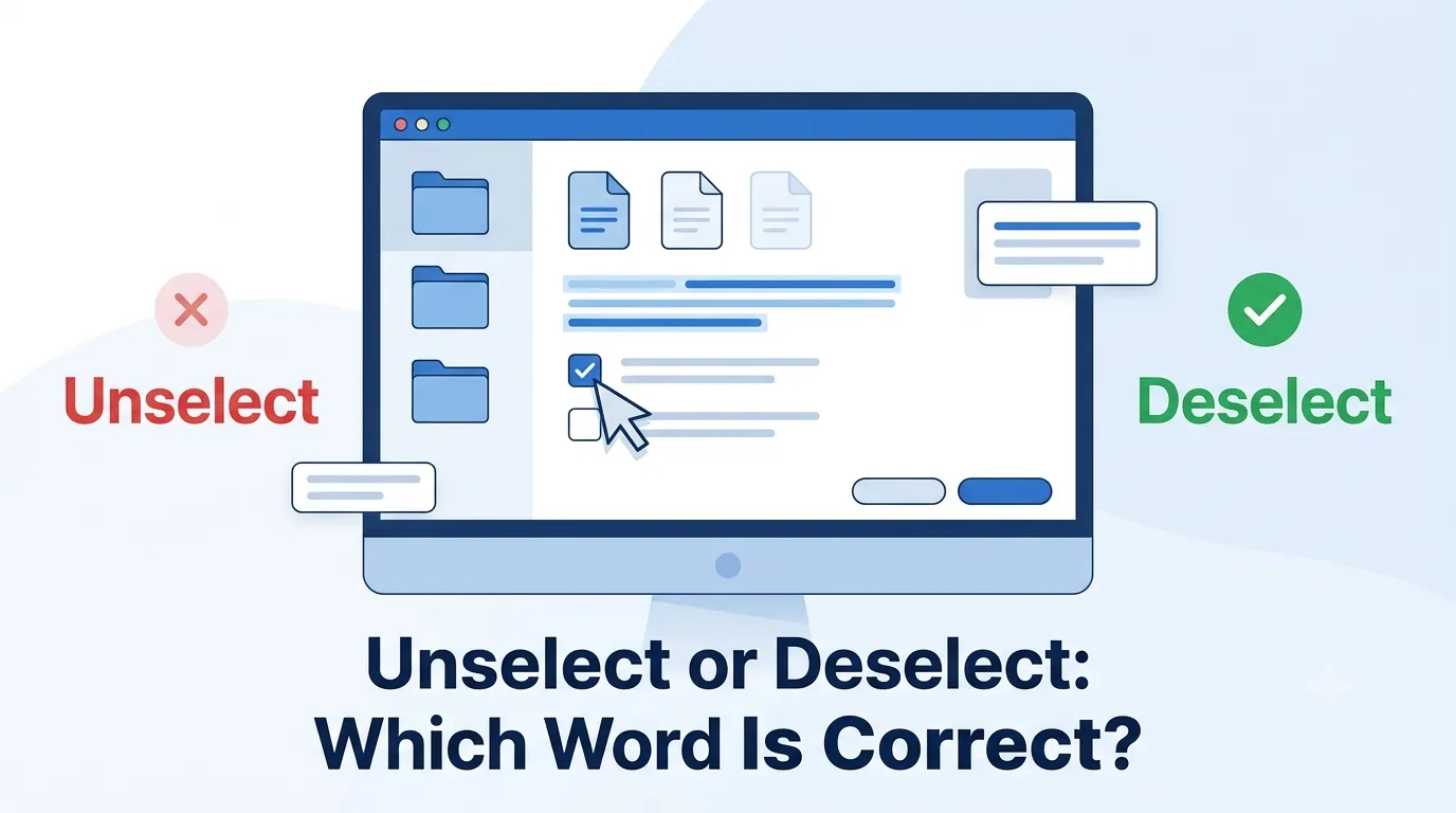 unselect or deselect
