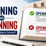 openning or opening