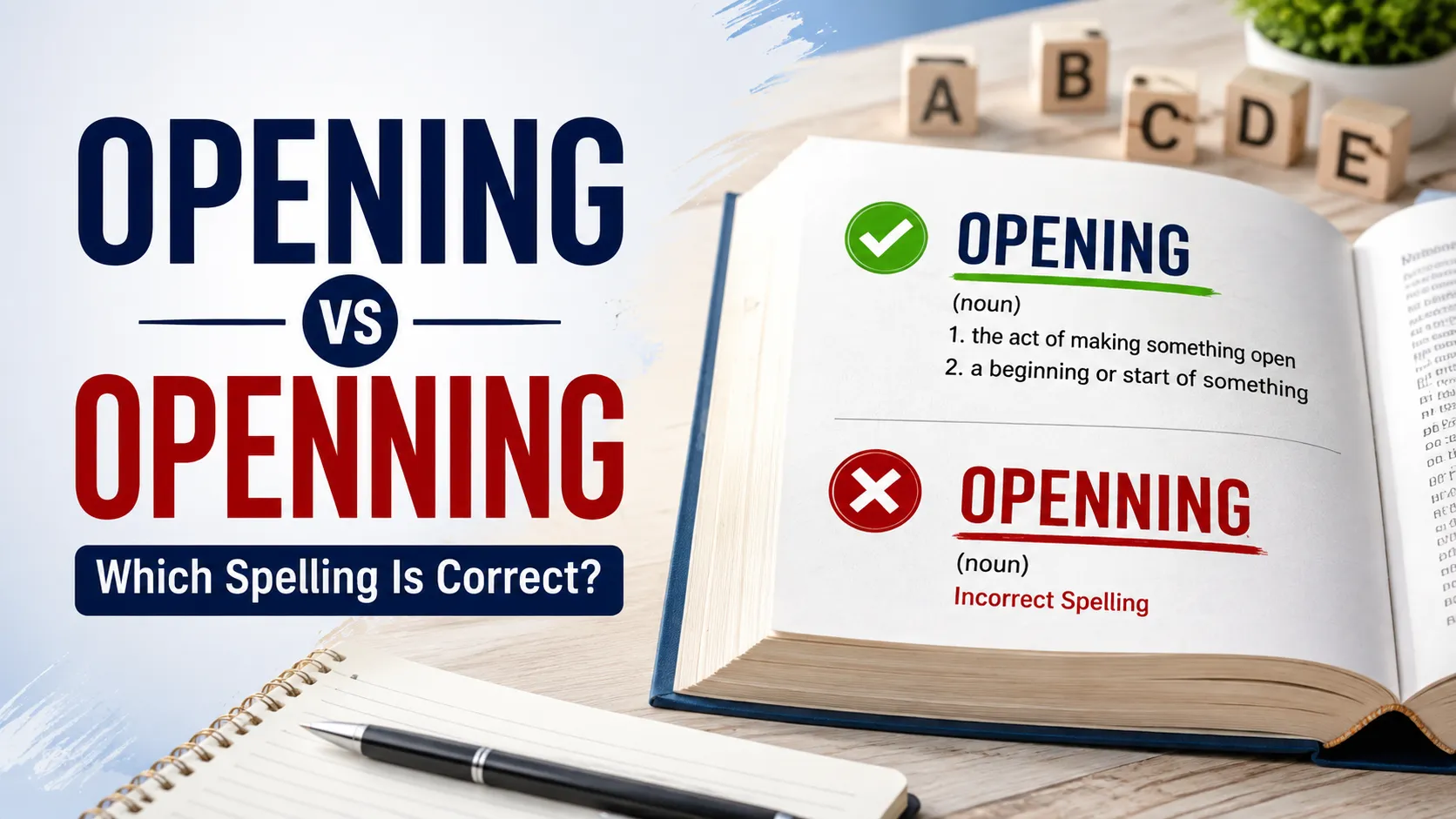openning or opening
