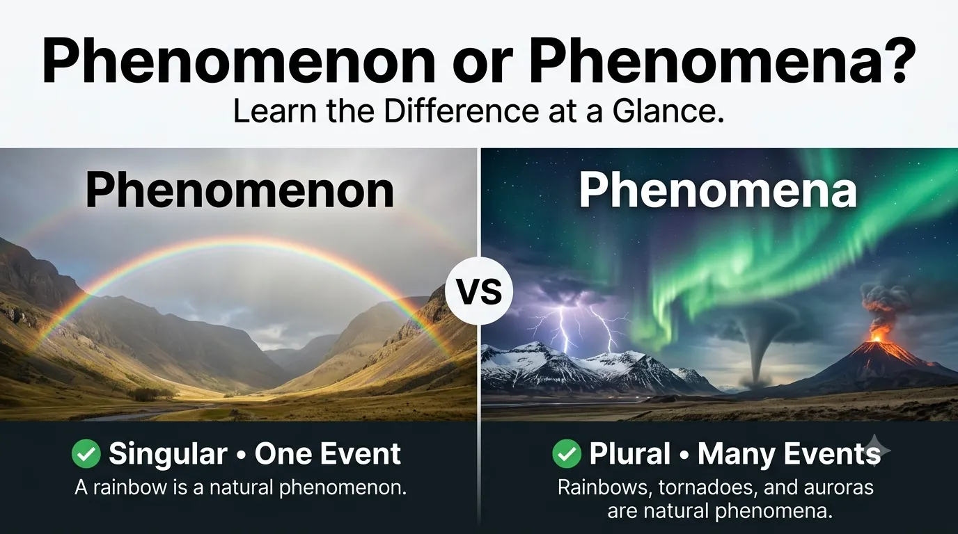 Phenomenon or phenomena