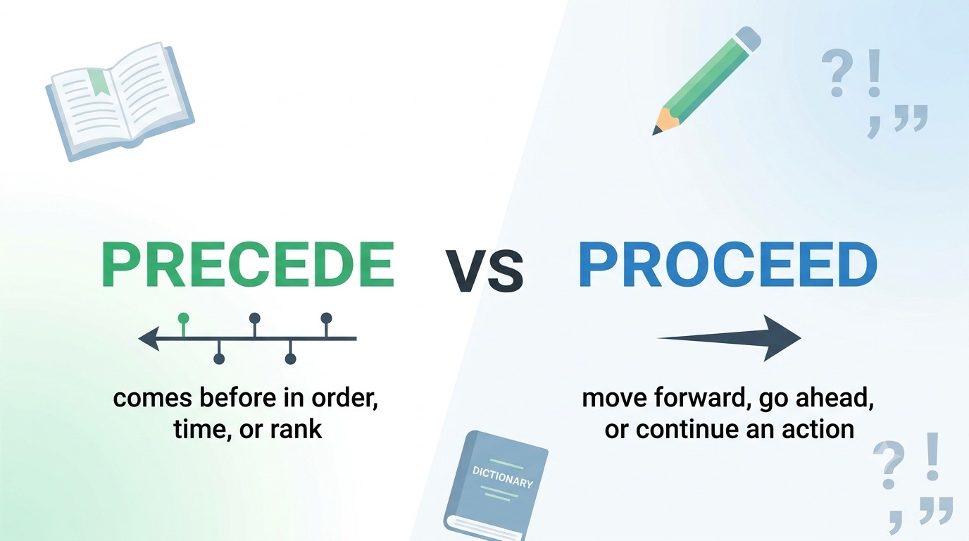 precede or proceed