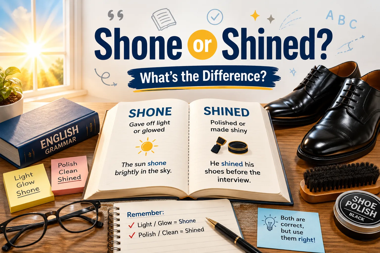 shone or shined