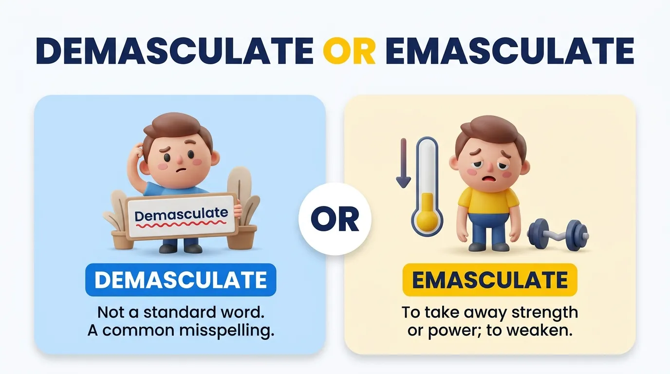 demasculate or emasculate