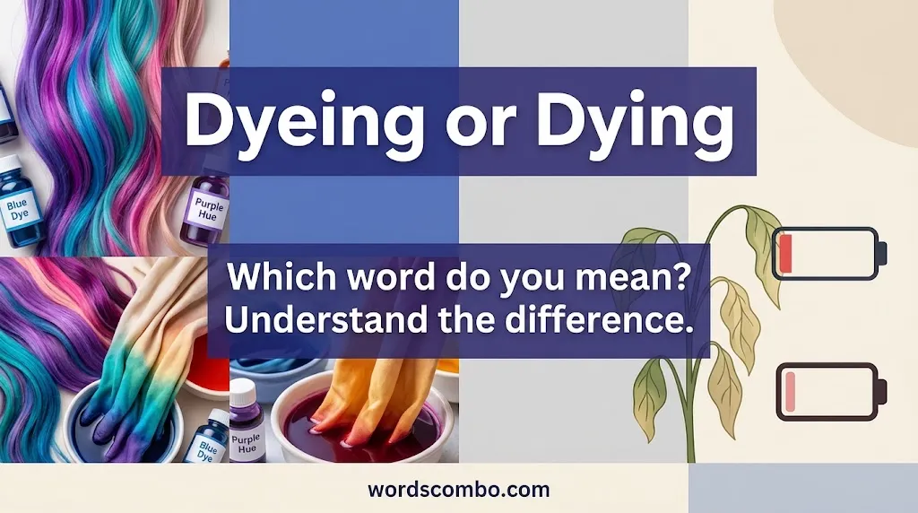 dyeing or dying