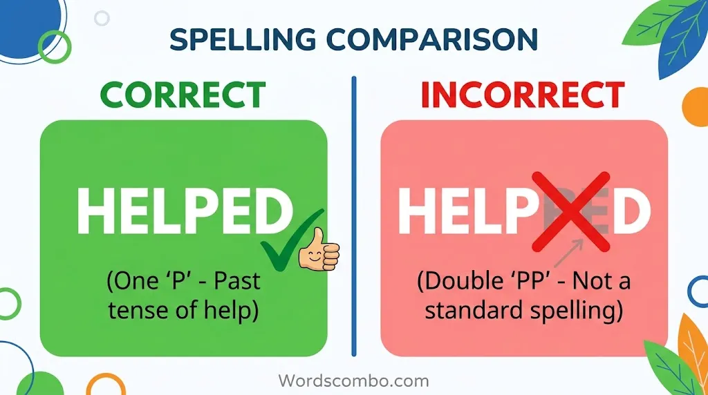 helpped or helped
