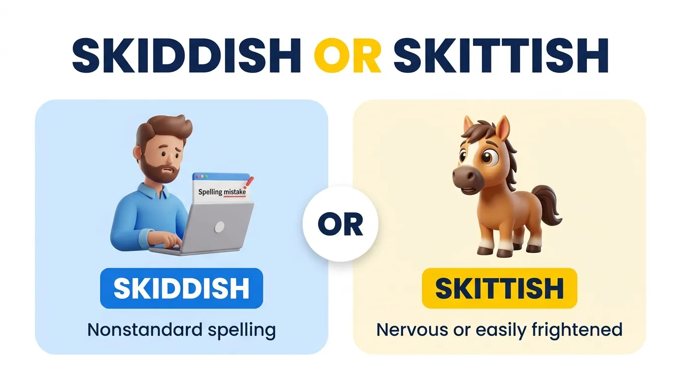 Skiddish or skittish
