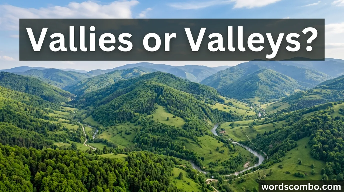 vallies or valleys
